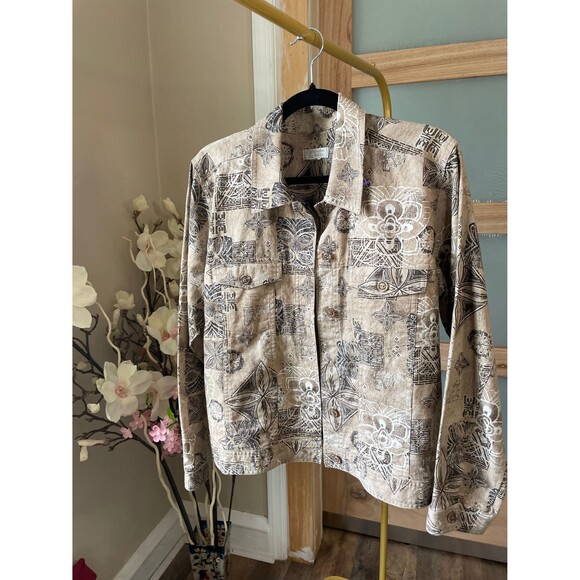 Christopher & Banks Woman Long Sleeve Shirt, Vintage Linen Top Button up - Picture 3 of 8